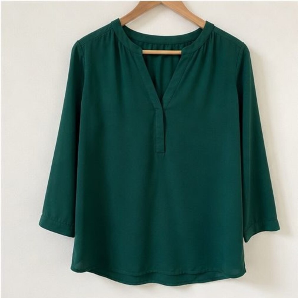 Emerald Pleated Blouse